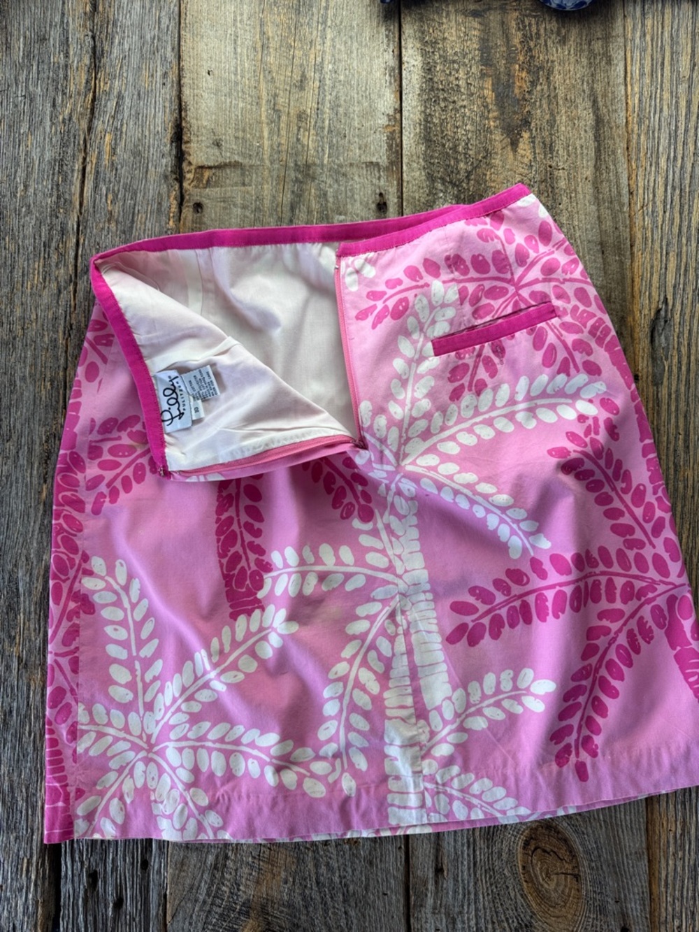 Lilly Pulitzer Palm Tree Skirt Size 10 - Picture 9 of 11